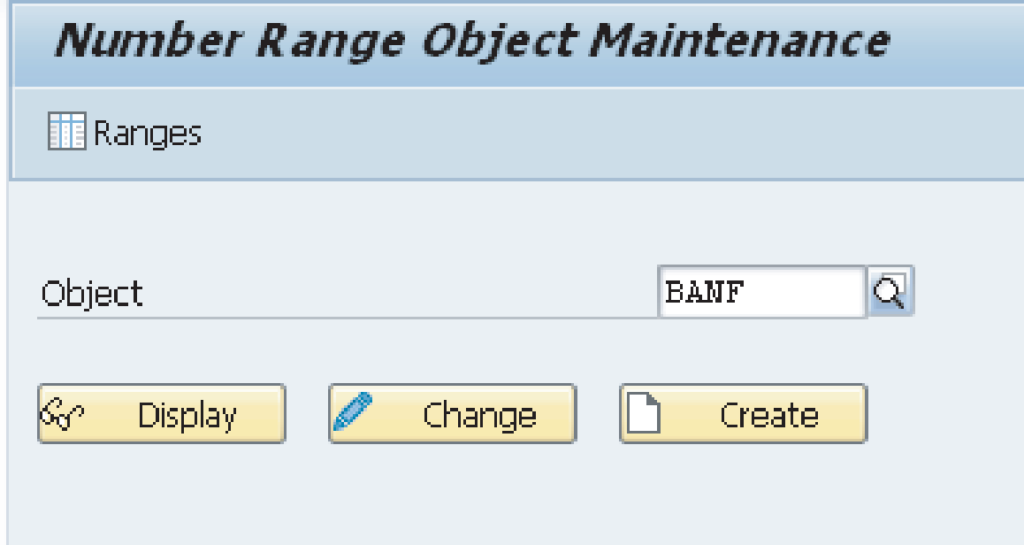 Figure Ranges Button in Transaction SNRO