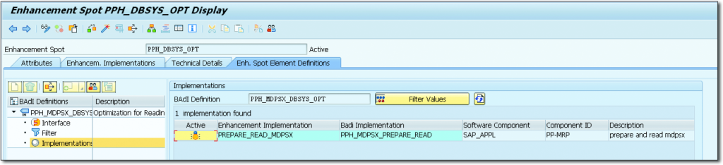 Enhancement Implementation PREPARE_READ_MDPSX
